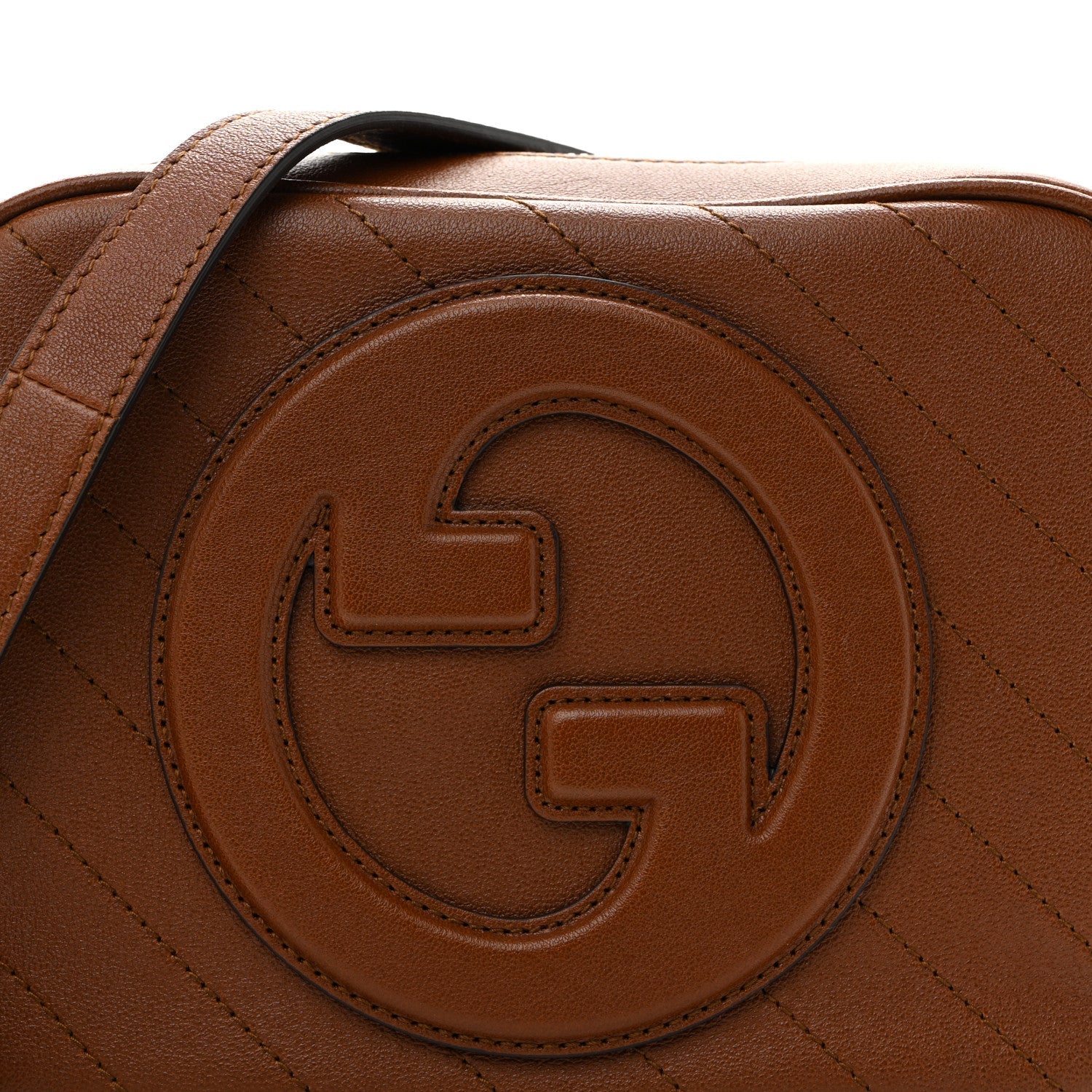 Sakai Be Green Calfskin Diagonal Stitched Small Blondie Shoulder Bag Cuir