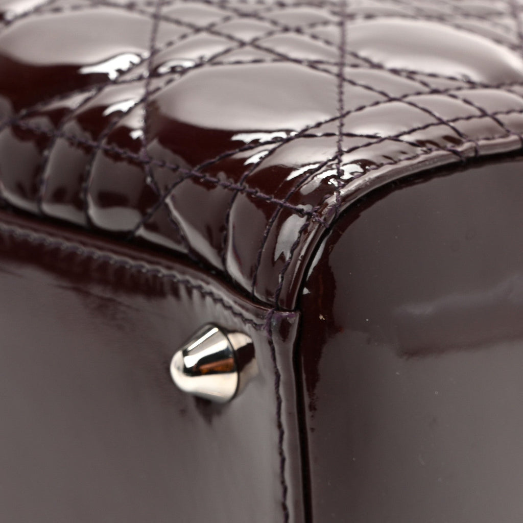 Patent Cannage Large Lady Dior Violet Purple