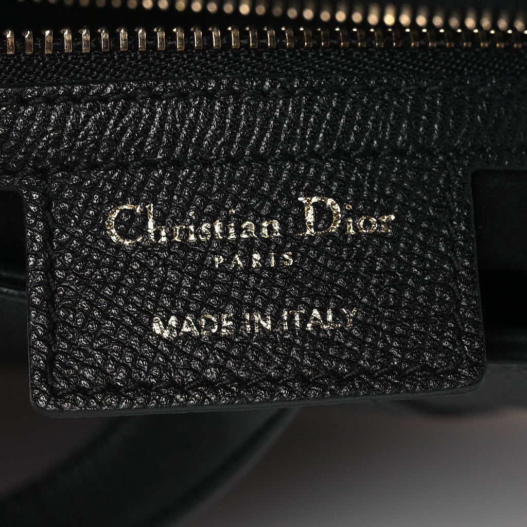 Grained Calfskin Saddle Bag Black