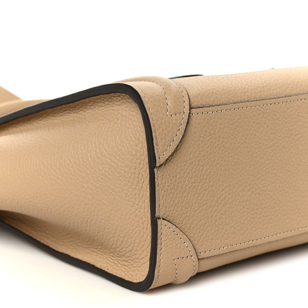 Drummed Calfskin Nano Luggage Dune