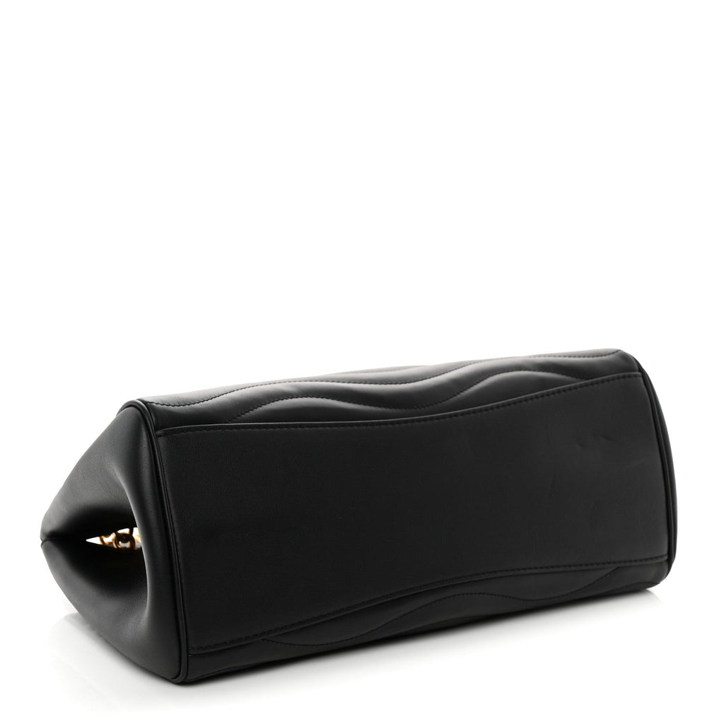 Calfskin New Wave Chain Tote Black