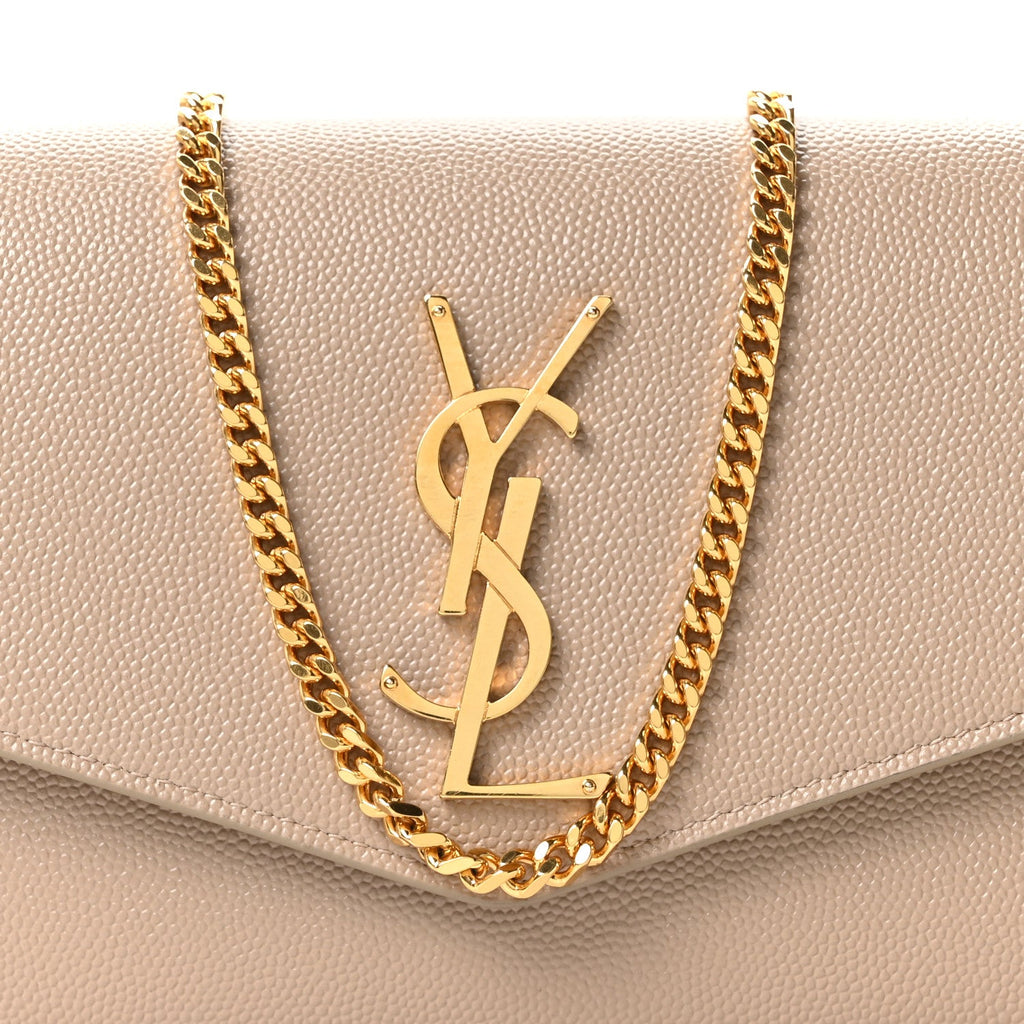 Grain De Poudre Monogram Uptown Chain Wallet Dark Beige