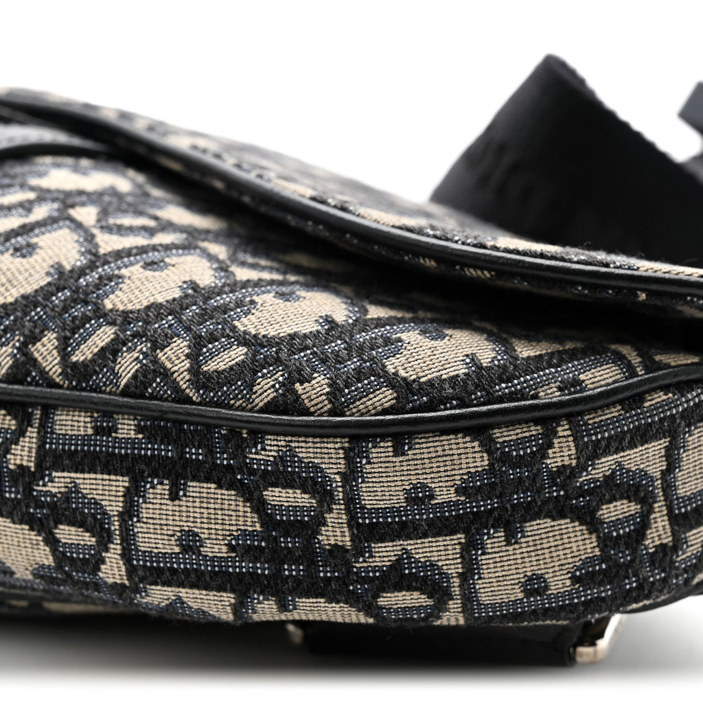 Oblique Mens Saddle Bag Blue