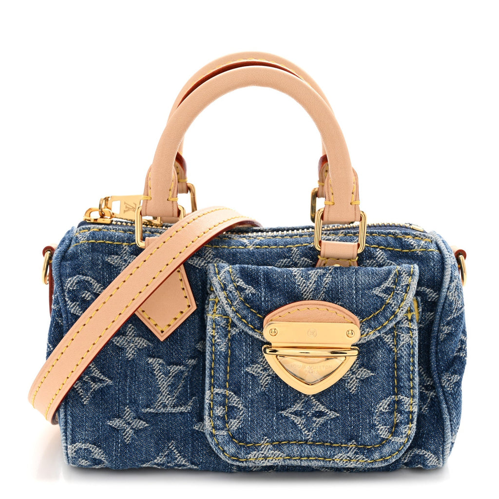Monogram Denim Nano Speedy Blue