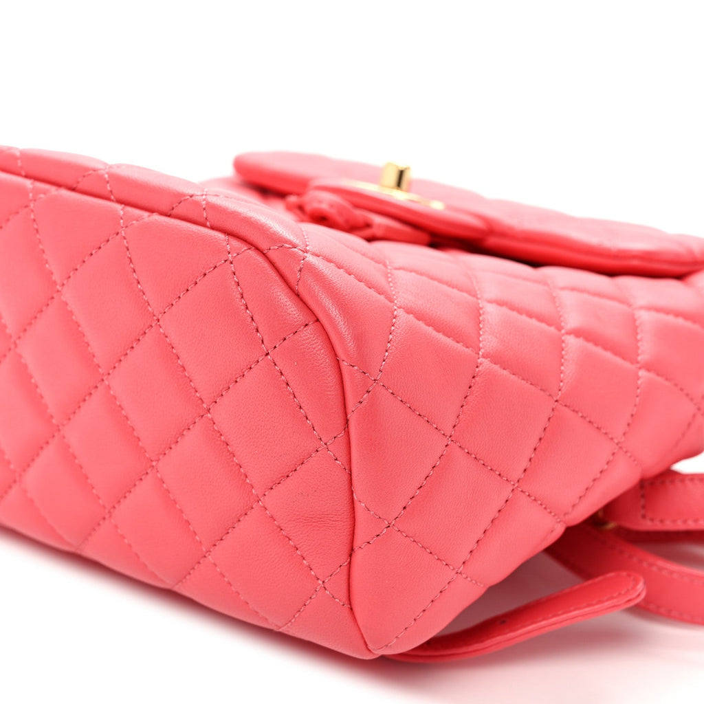 Lambskin Quilted Mini Urban Spirit Backpack Pink