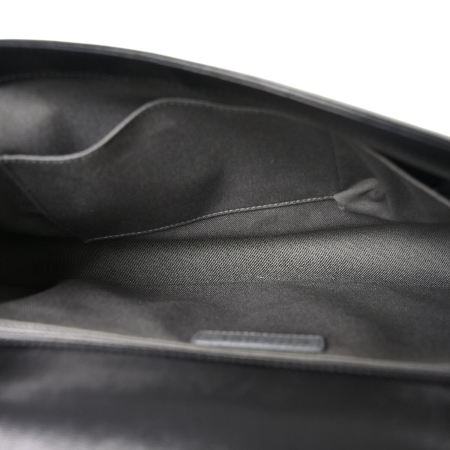 Lambskin Quilted Large Boy Flap Black
