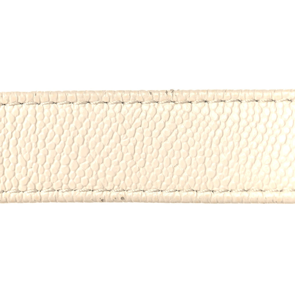 Caviar Quilted Small Boy Flap White