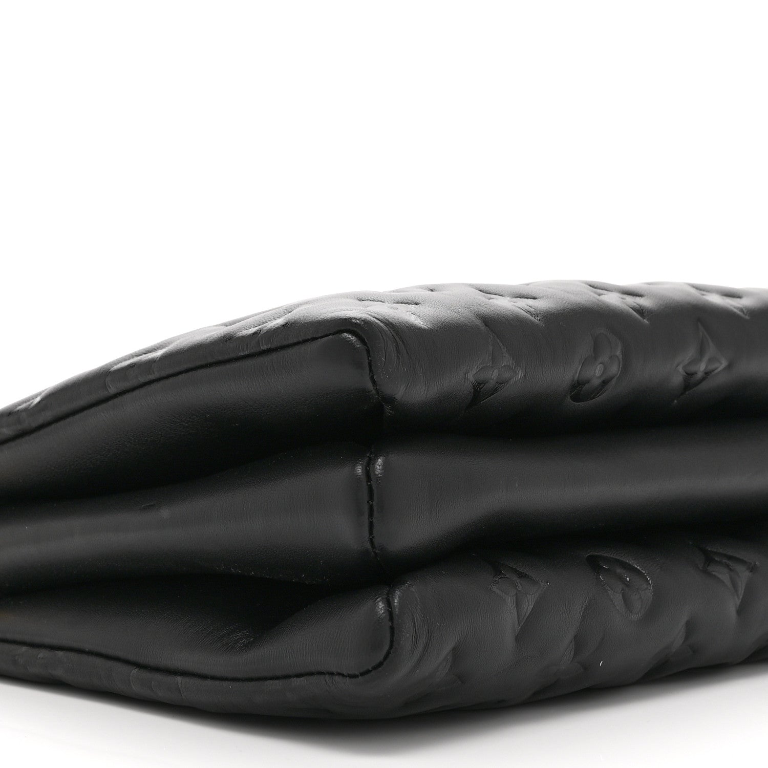Lambskin Embossed Monogram Coussin PM Black
