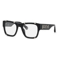 Philipp Plein Eyeglasses Square Full Rim, Brown Frame and Clear Demo Lenses Lens VPP042W0722