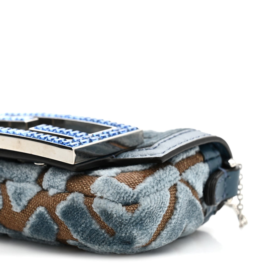 Velvet Jacquard FF Crystal Nano Baguette Charm Anice