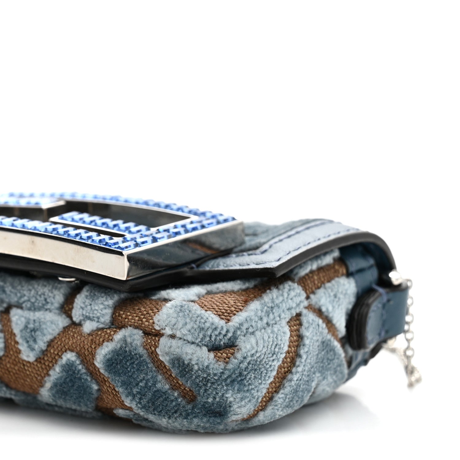 Velvet Jacquard FF Crystal Nano Baguette Charm Anice