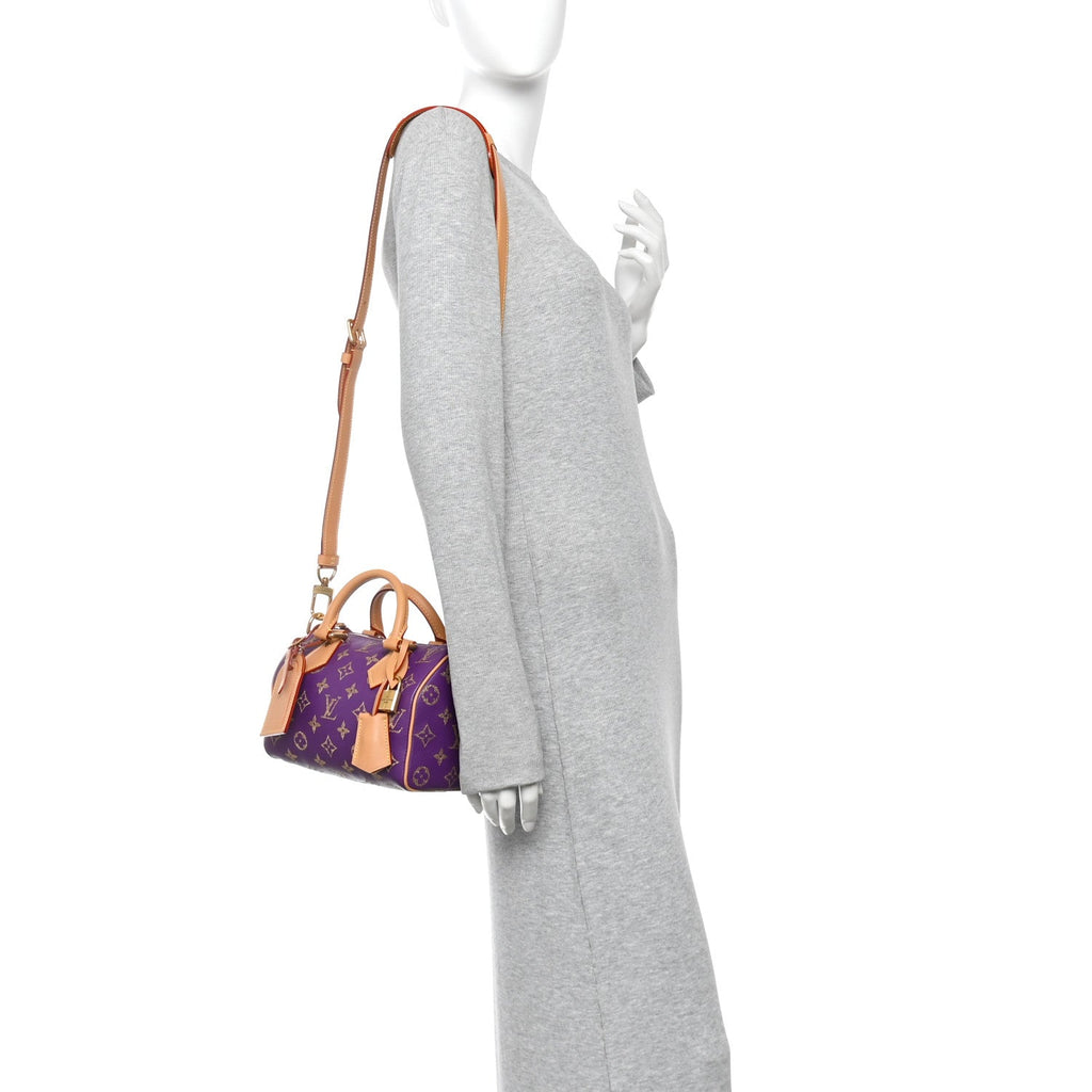 Calfskin Monogram Speedy P9 Bandouliere 20  Golden Lotus Purple