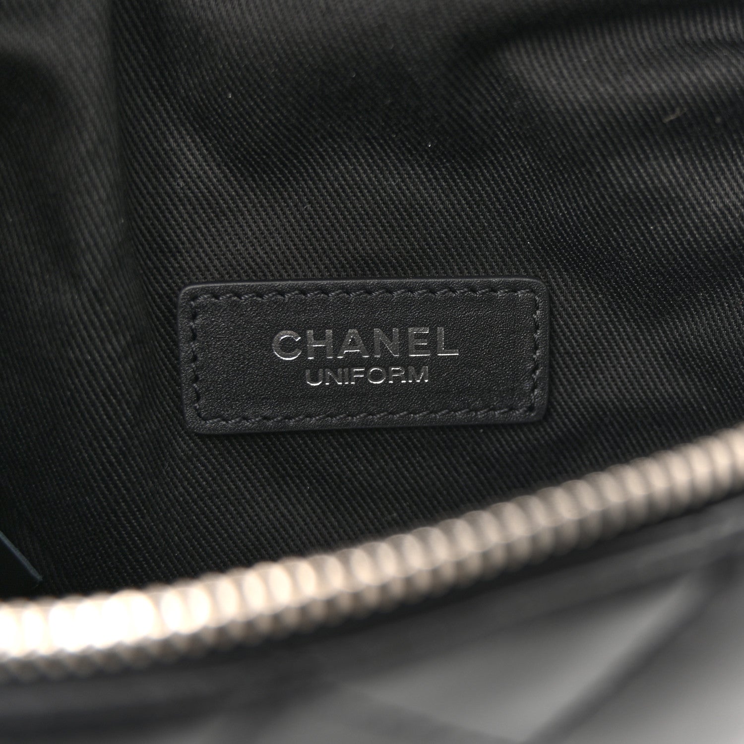 Calfskin Quilted Waist Belt Bag Black