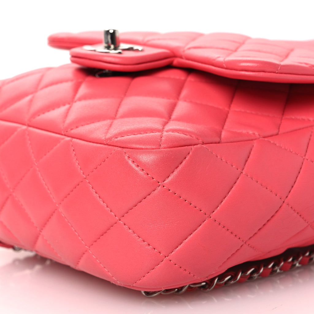 Lambskin Quilted Small in Seoul Backpack Pink