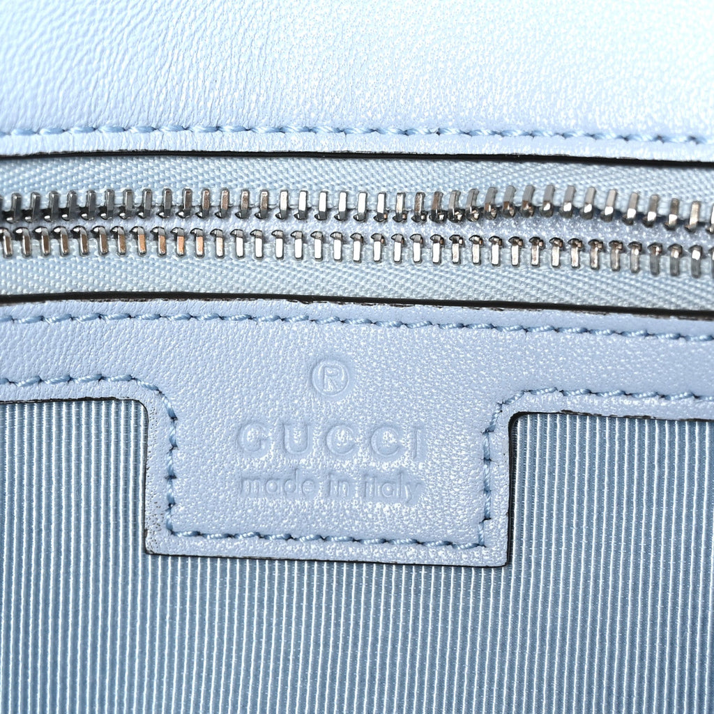Calfskin Matelasse Medium GG Marmont Shoulder Bag Porcelain Light Blue