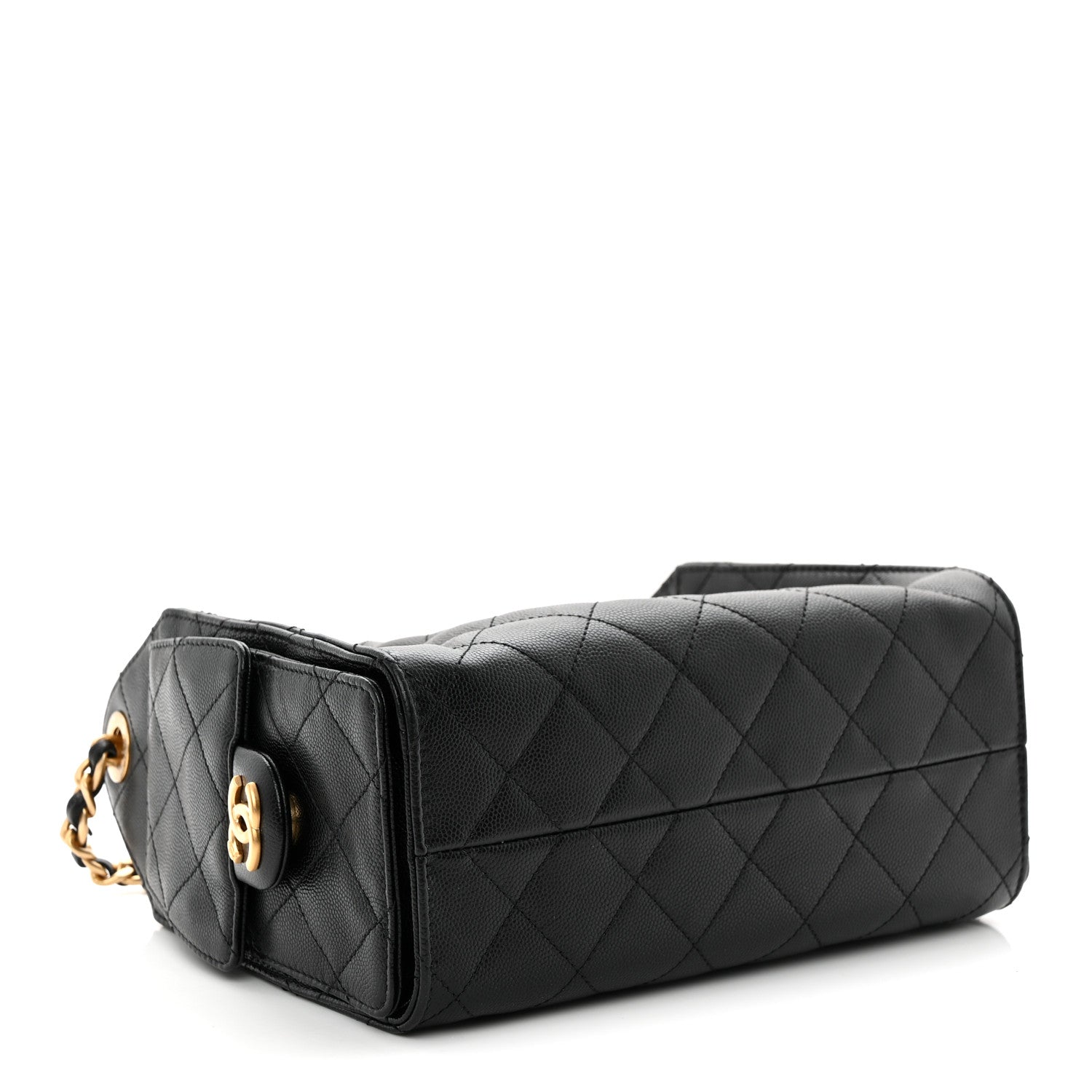 Caviar Quilted Mini Chanel 25 Handbag Black Black