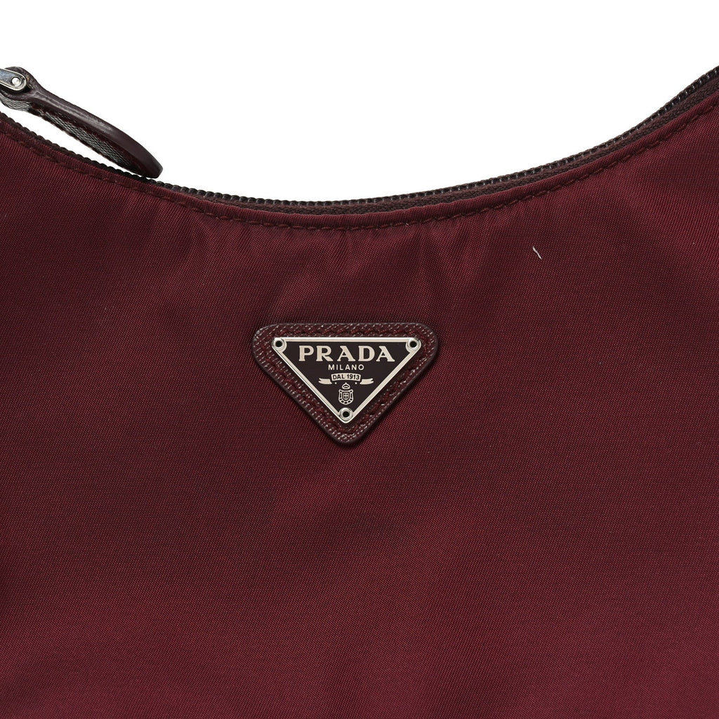 Tessuto Nylon Saffiano Mini Re-Edition 2005 Bag Bordeaux