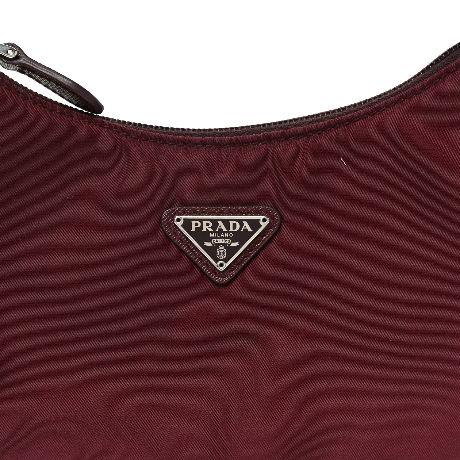 Tessuto Nylon Saffiano Mini Re-Edition 2005 Bag Bordeaux