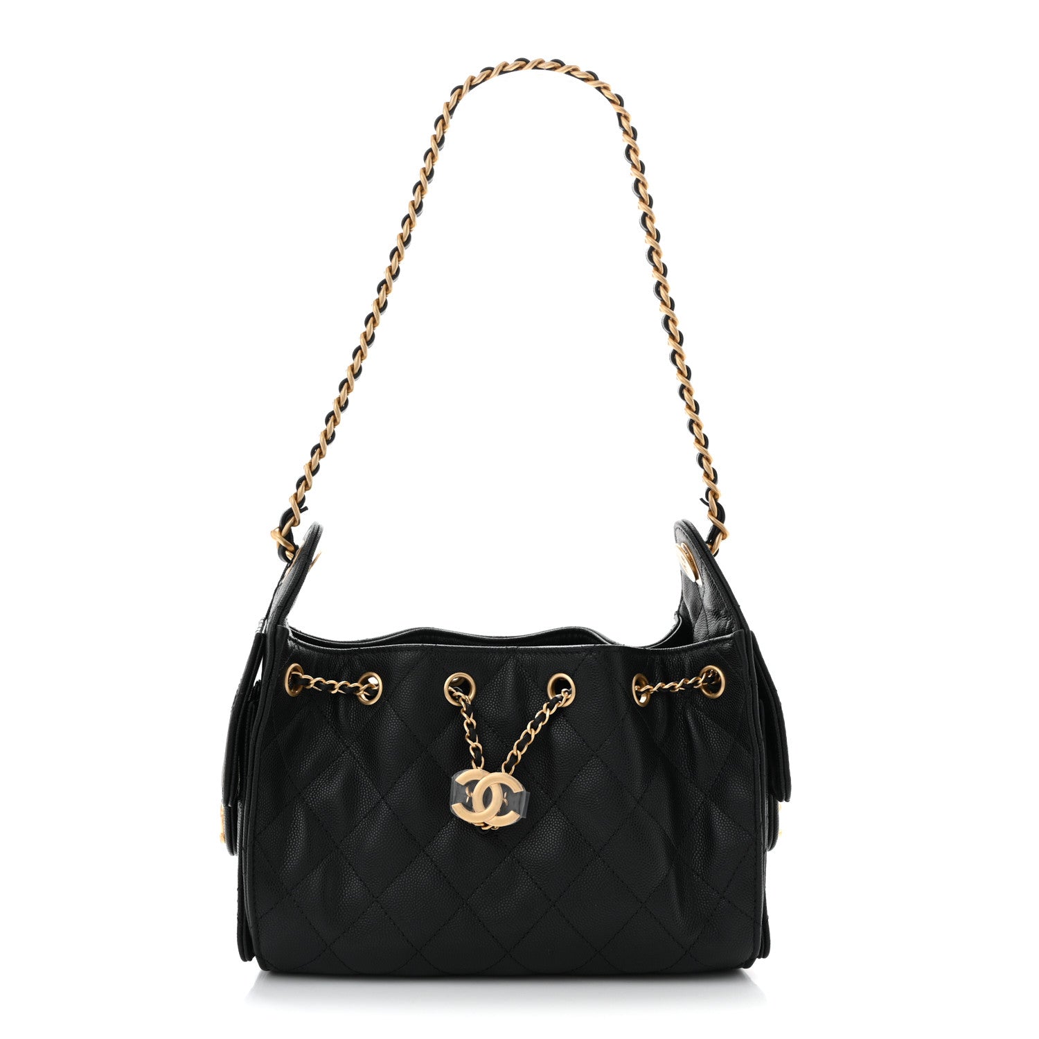 Caviar Quilted Mini Chanel 25 Handbag Black