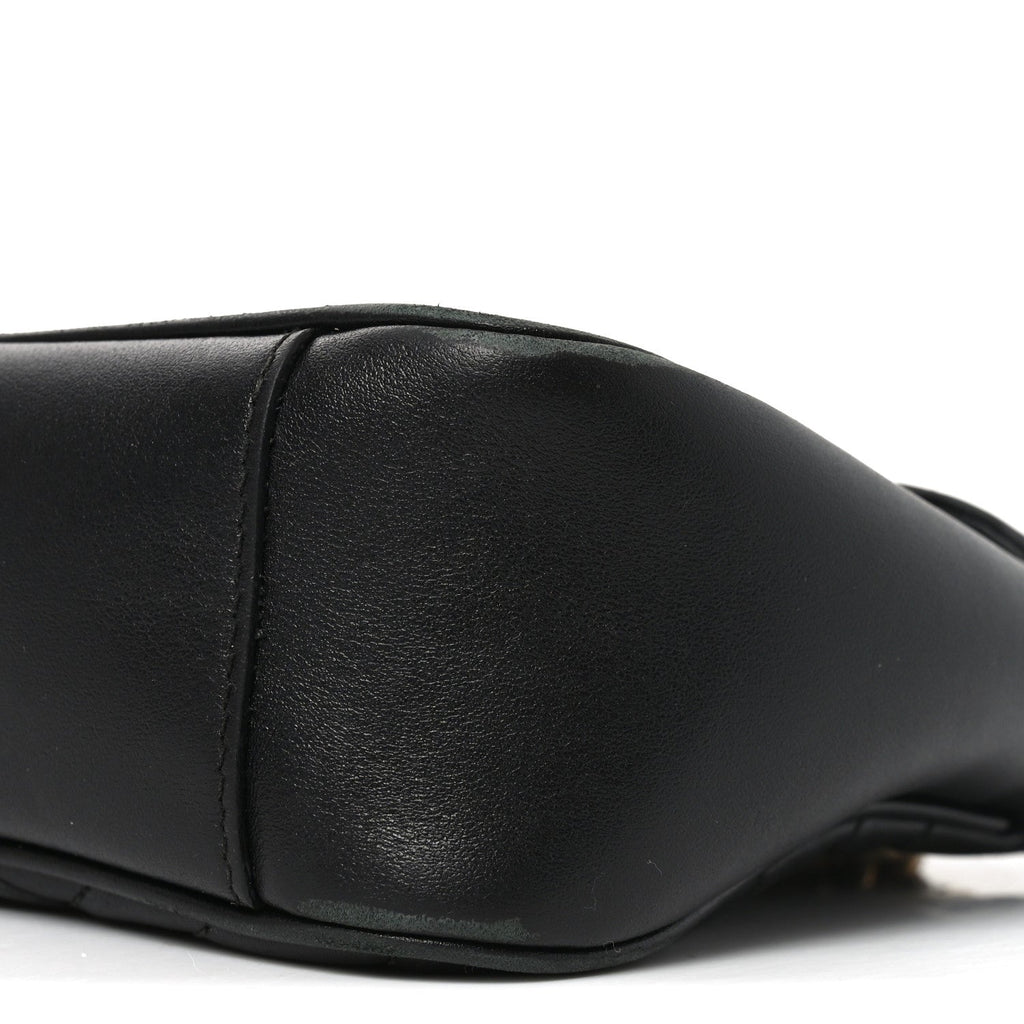 Calfskin Matelasse Small GG Marmont Shoulder Bag Black