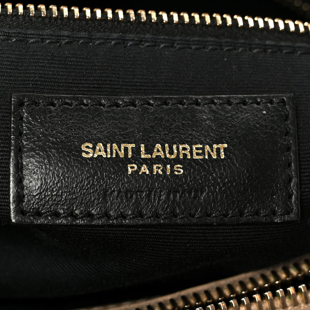 Calfskin Y Quilted Monogram Medium Loulou Chain Satchel Dark Beige