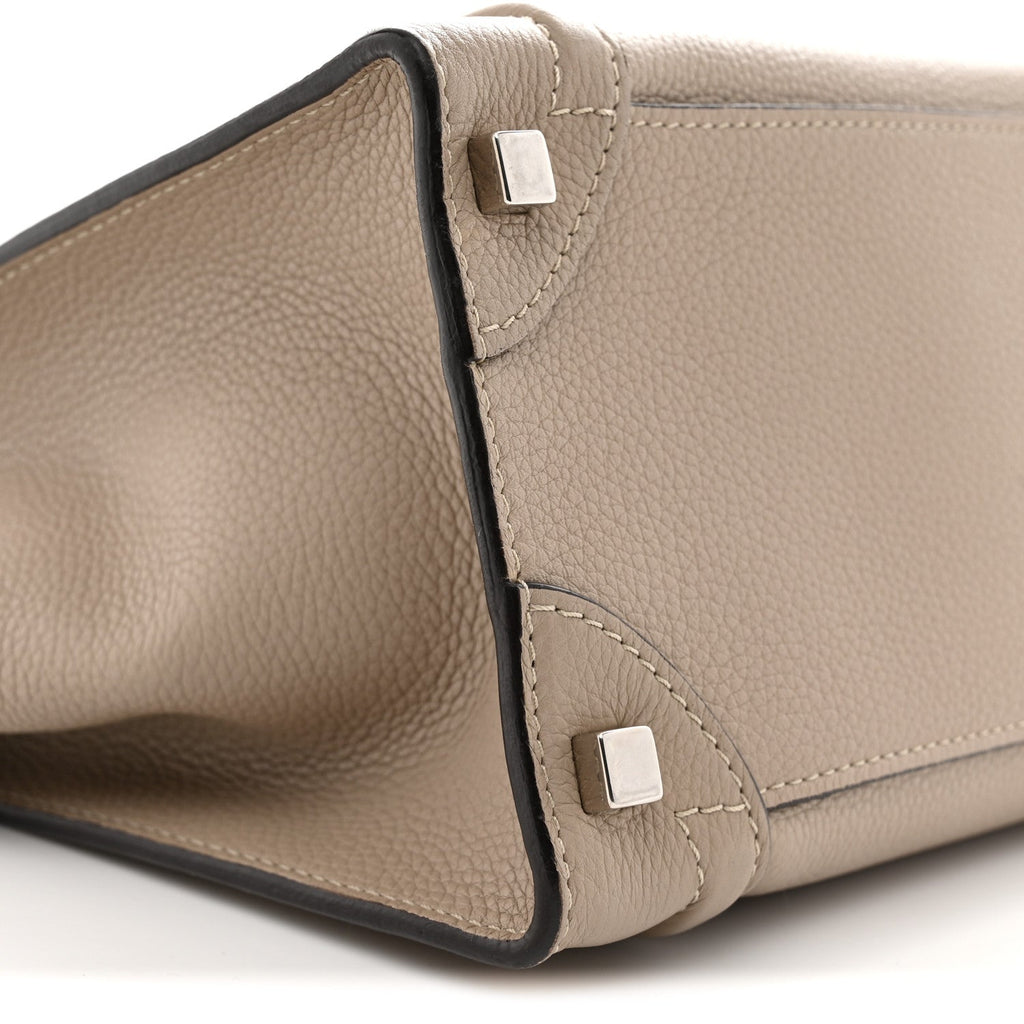 Drummed Calfskin Micro Luggage  Dune