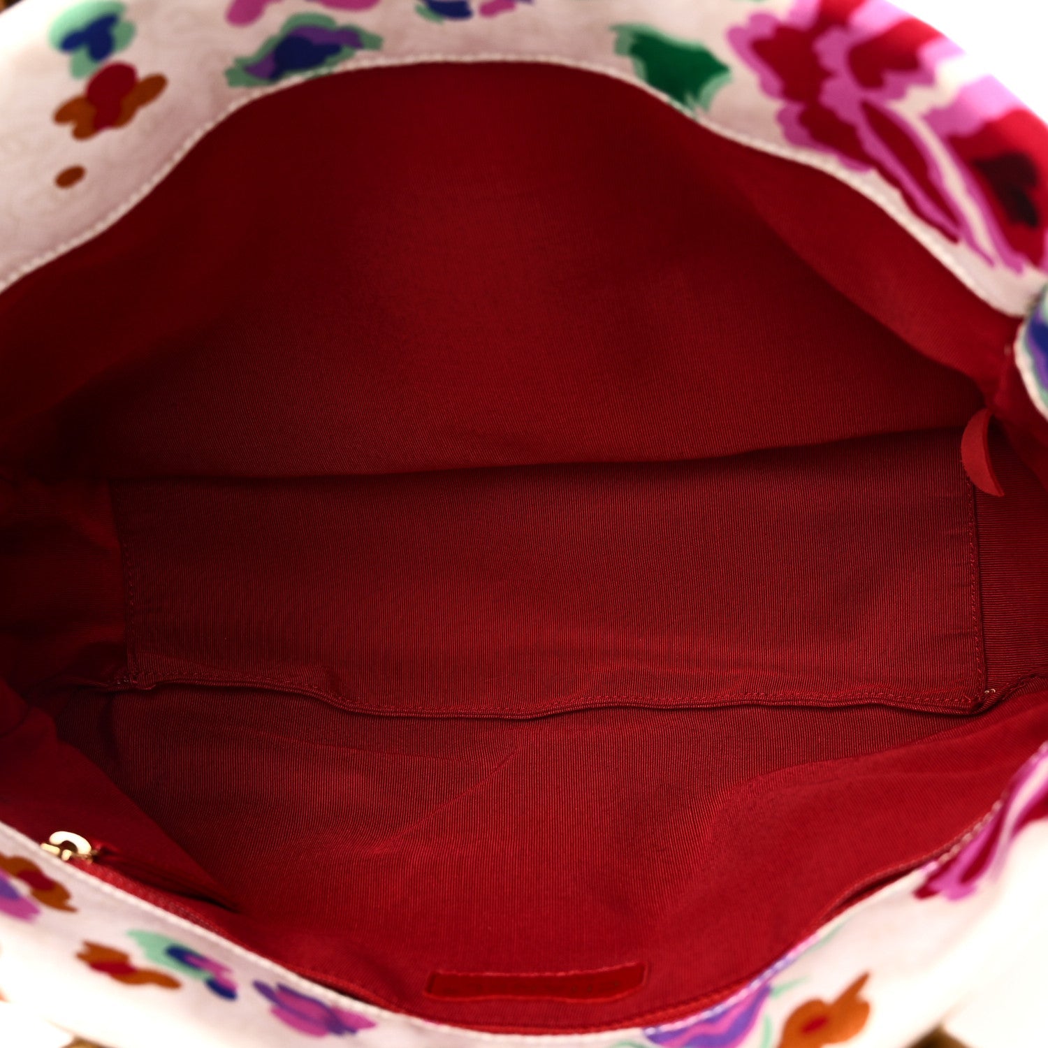 Canvas Floral Print Tote Multicolor
