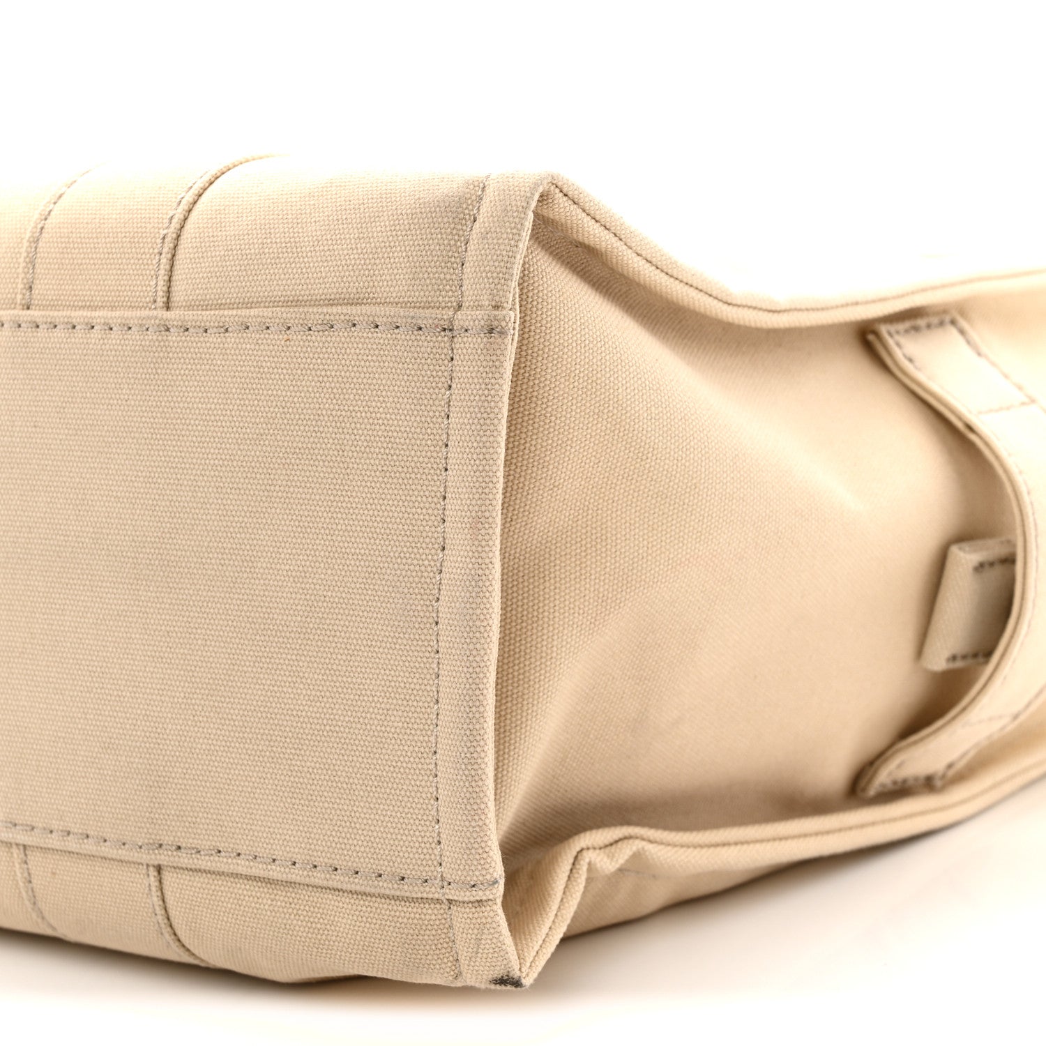 Cotton Canvas Large The Tote Bag Beige