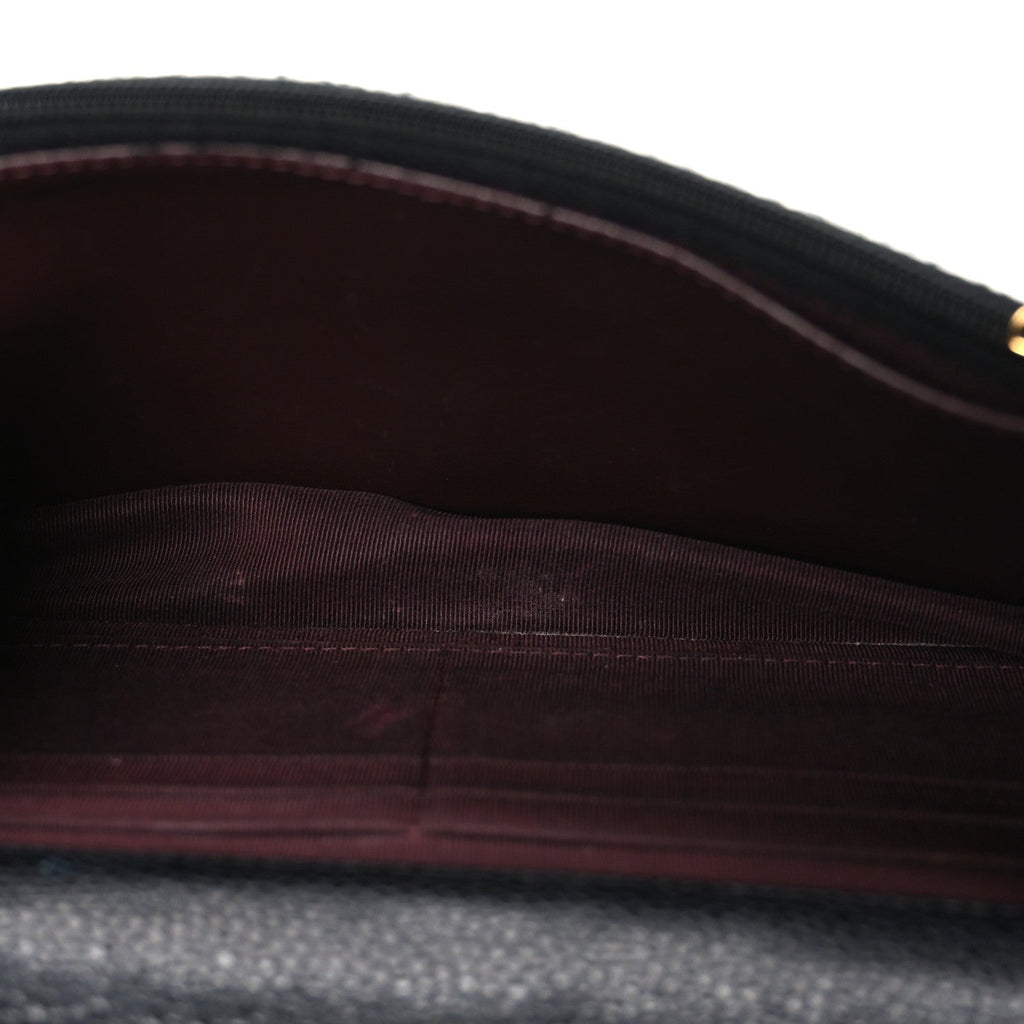 Caviar Quilted Wallet On Chain WOC Black Black