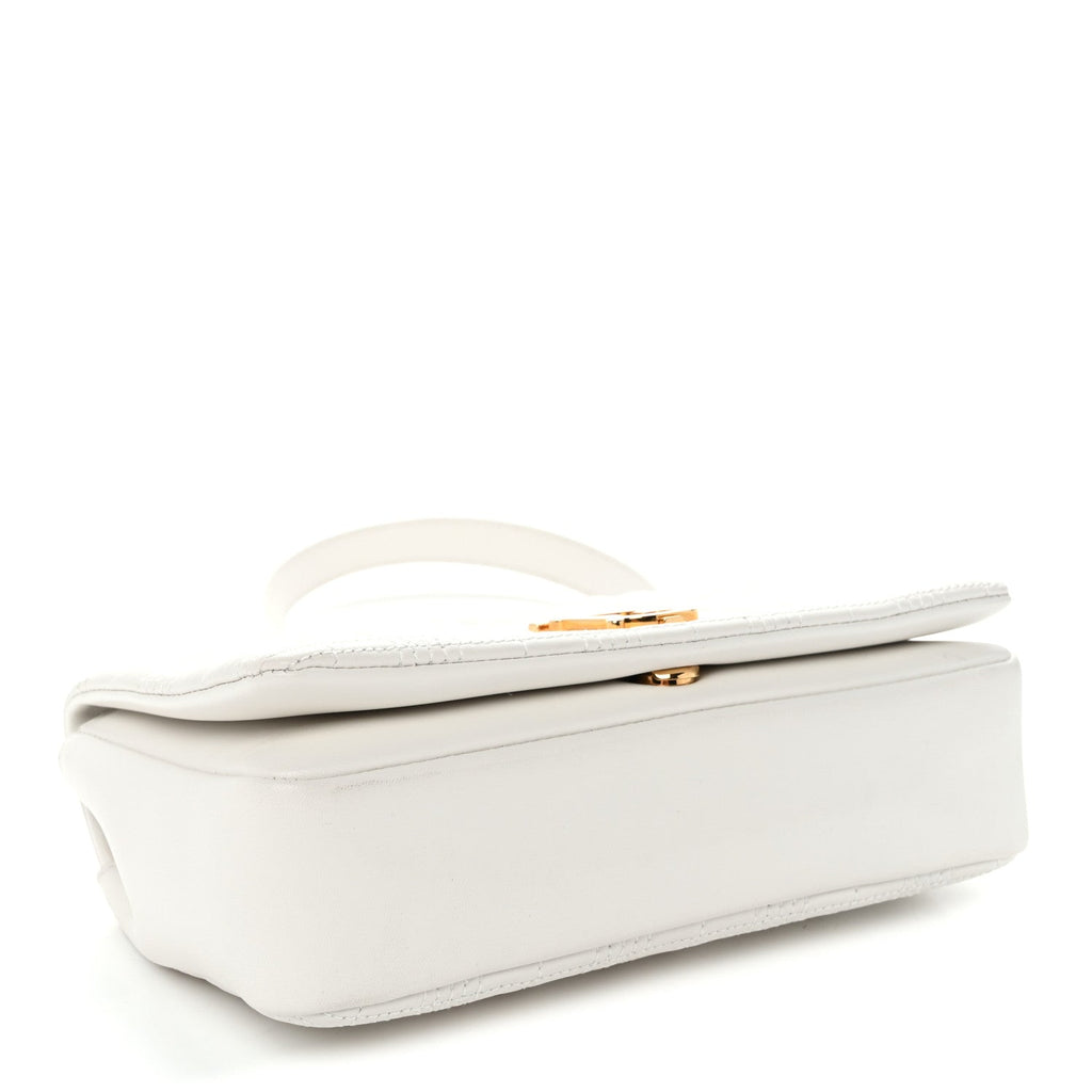 Lambskin Quilted Small Lola Bag White
