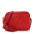 Pebbled Calfskin Small Soho Disco Bag Vibrant Red