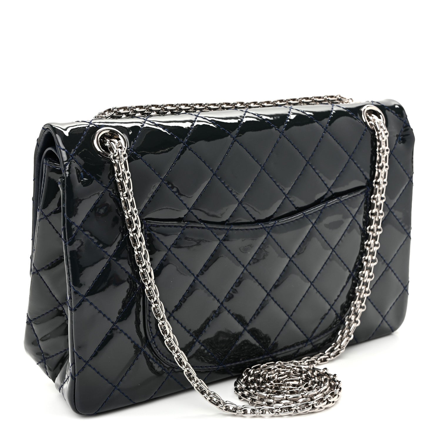 Patent Quilted 2.55 Reissue 226 Flap Blue
