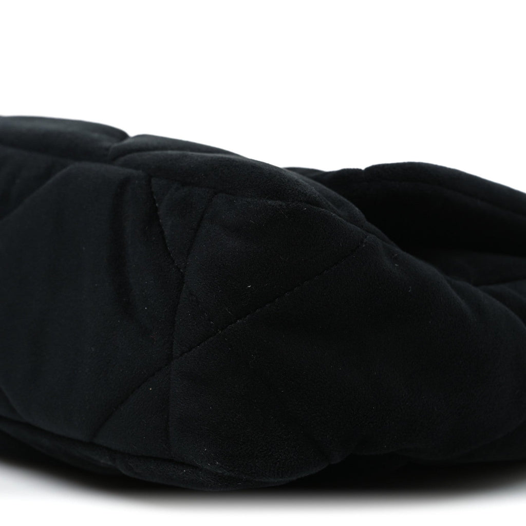 Velvet Quilted Medium Chanel 19 Flap Black