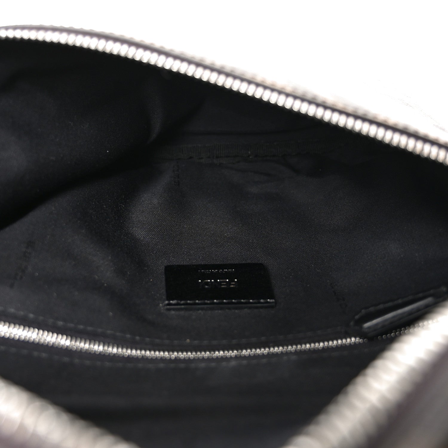 Glazed Fabric Vitello Liberty FF 1974 Diagonal Belt Bag Tobacco Miele Scuro Black