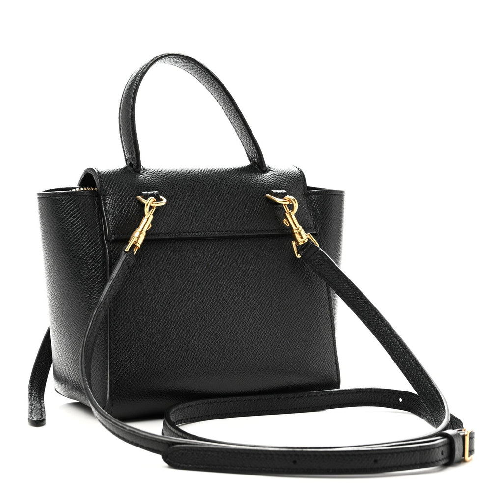 Grained Calfskin Pico Belt Bag Black