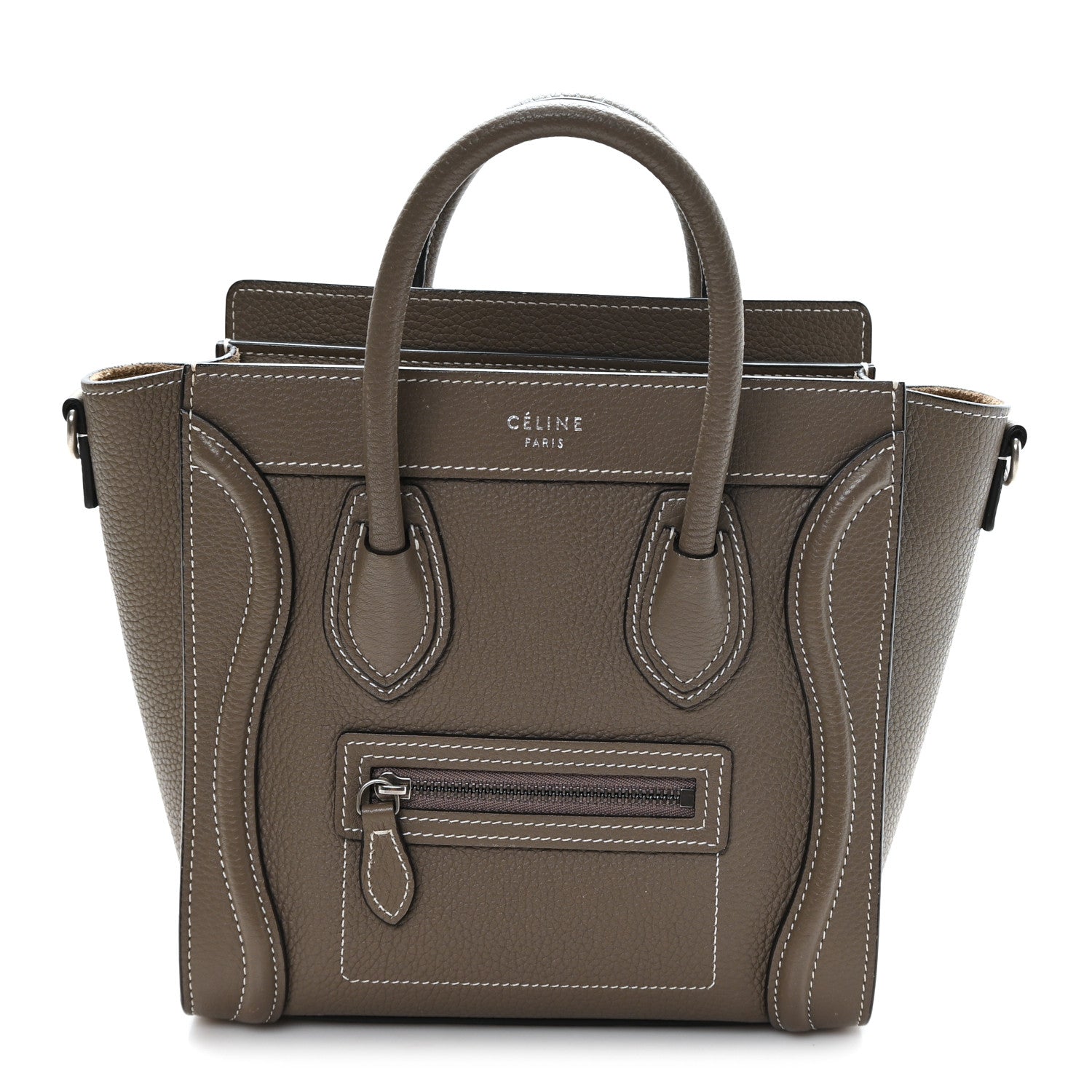 Drummed Calfskin Nano Luggage Souris