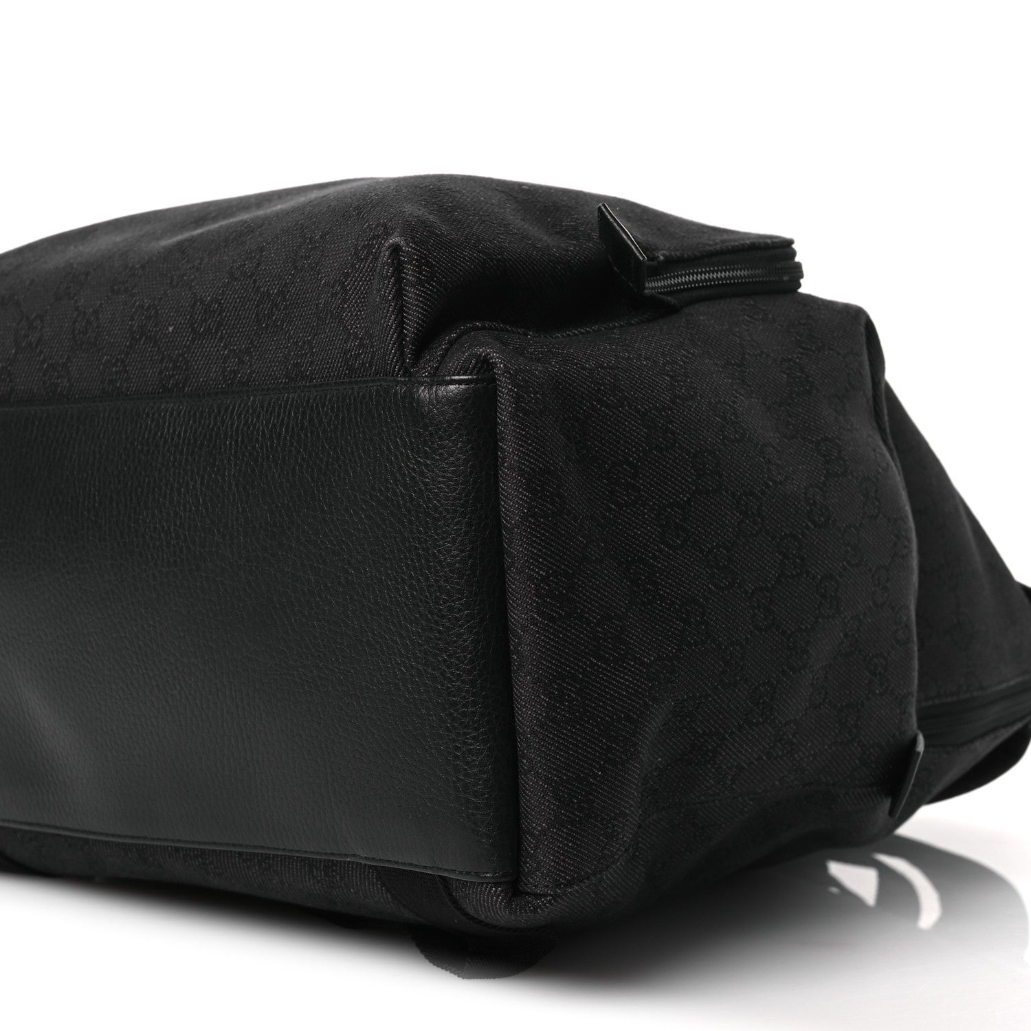 Denim Monogram Medium Backpack Black