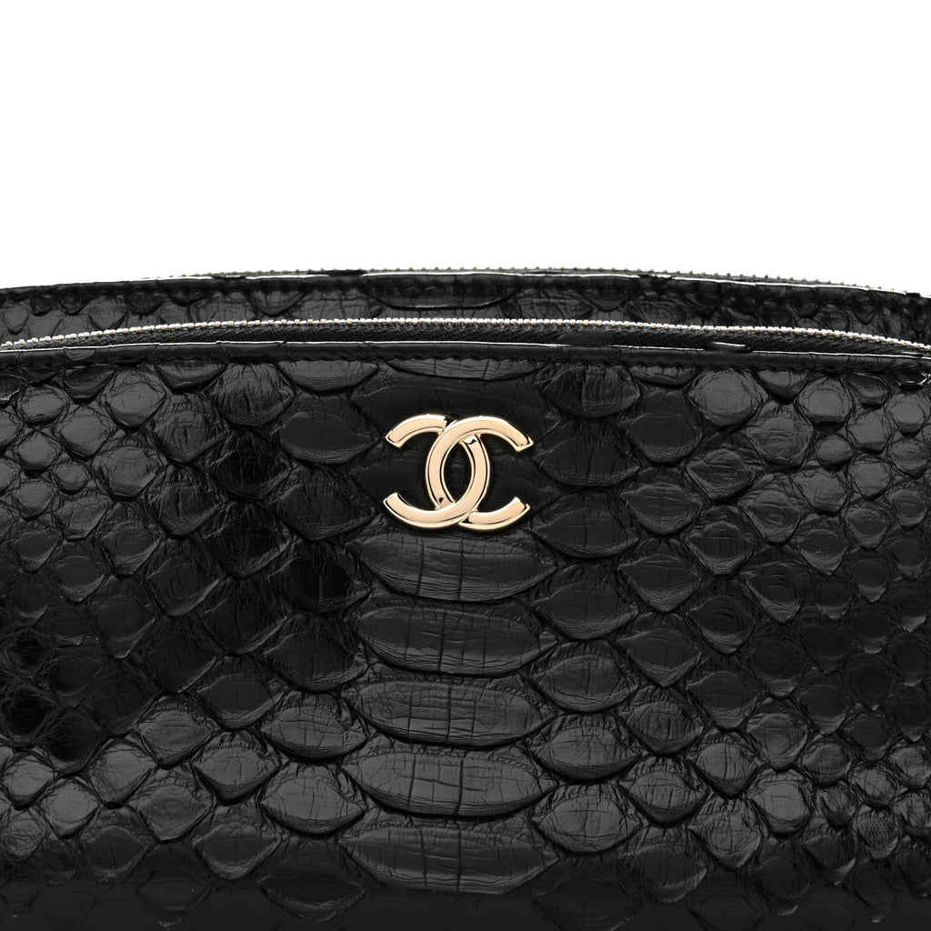 Snakeskin Waist Bag Black