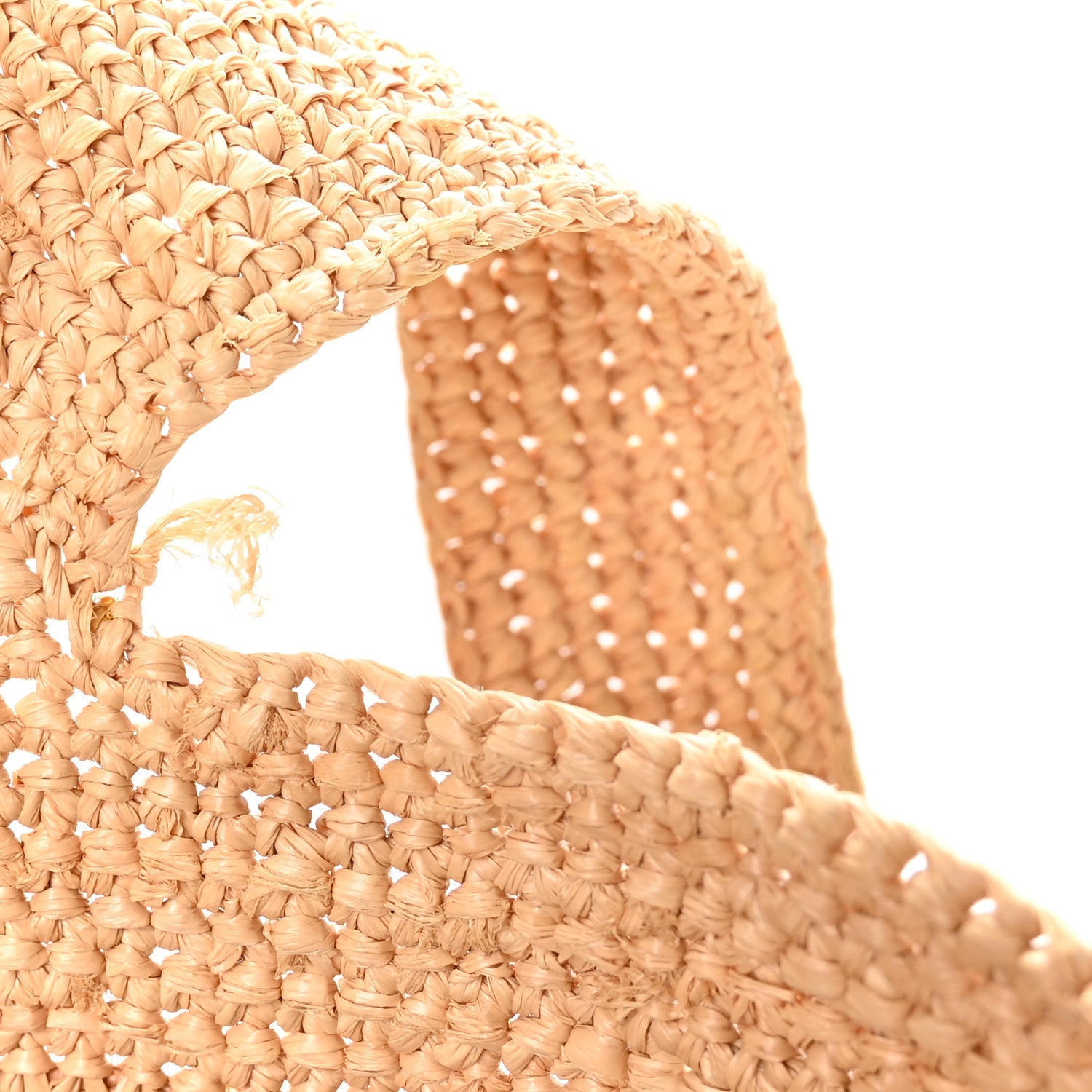 Raffia Paula's Ibiza Large Slit Tote Bag Natural Tan