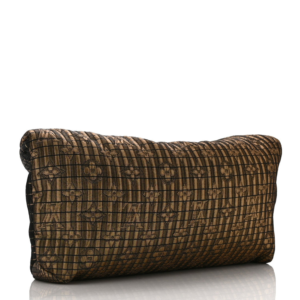 Jacquard Quilted Monogram Altair Clutch Bronze