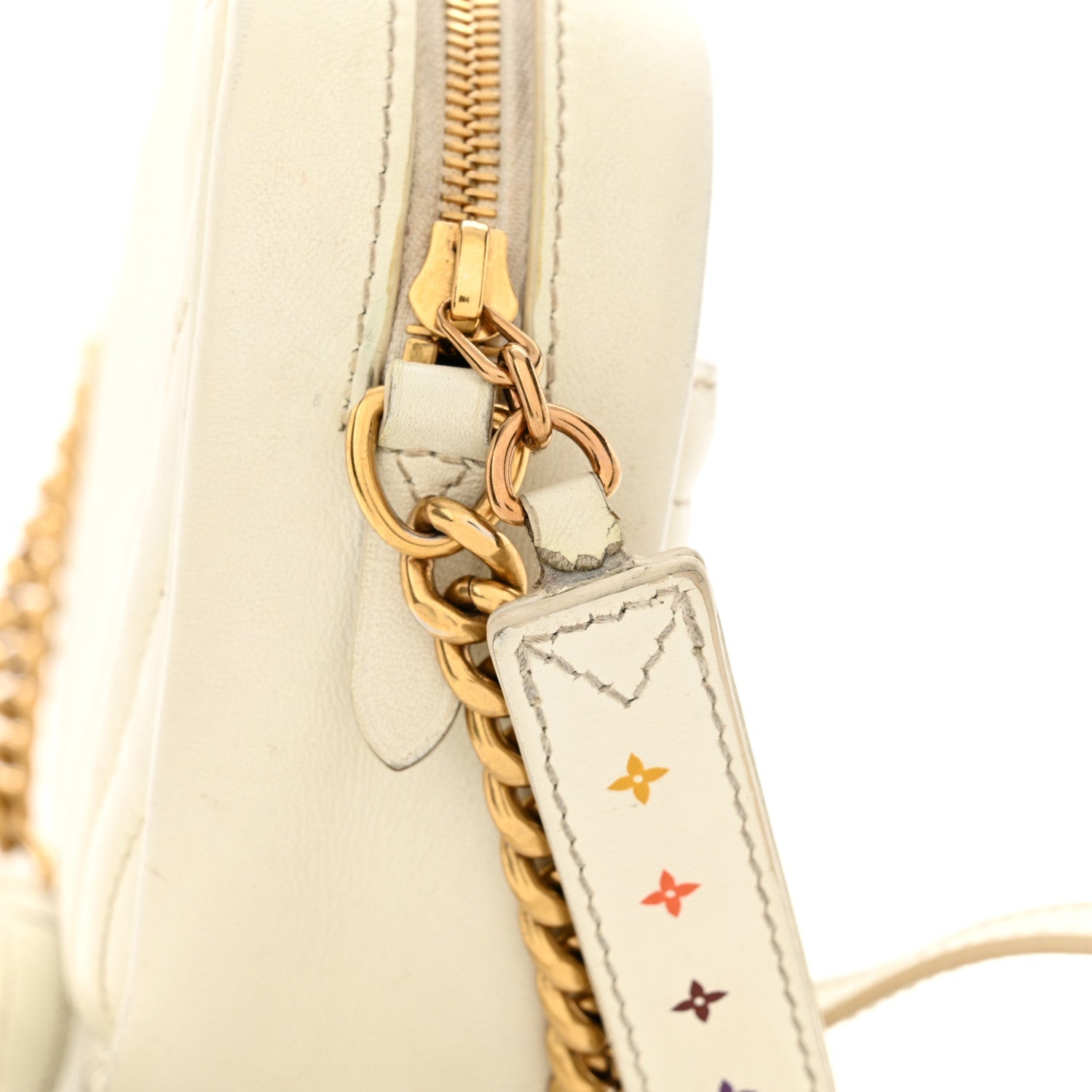 Calfskin New Wave Camera Bag White