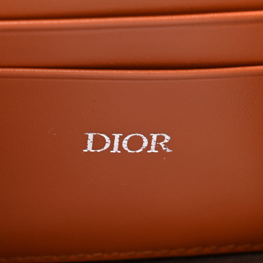 Calfskin Cosmo Laser Cut Cannage Mini Dior Charm Bag Cognac