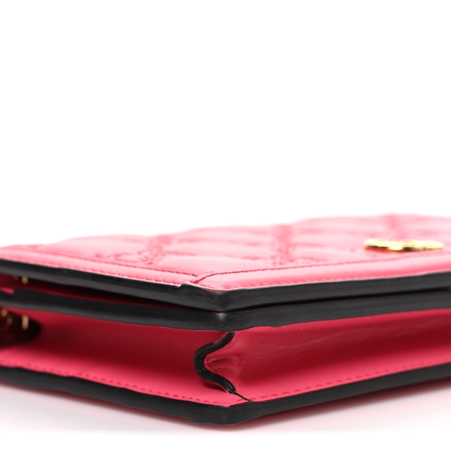 Calfskin GG Matelasse Chain Wallet Rhodamine Pink
