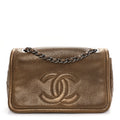 Metallic Caviar Medium Timeless CC Flap Bronze