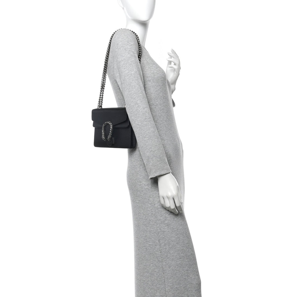 Calfskin Mini Dionysus Shoulder Bag Black