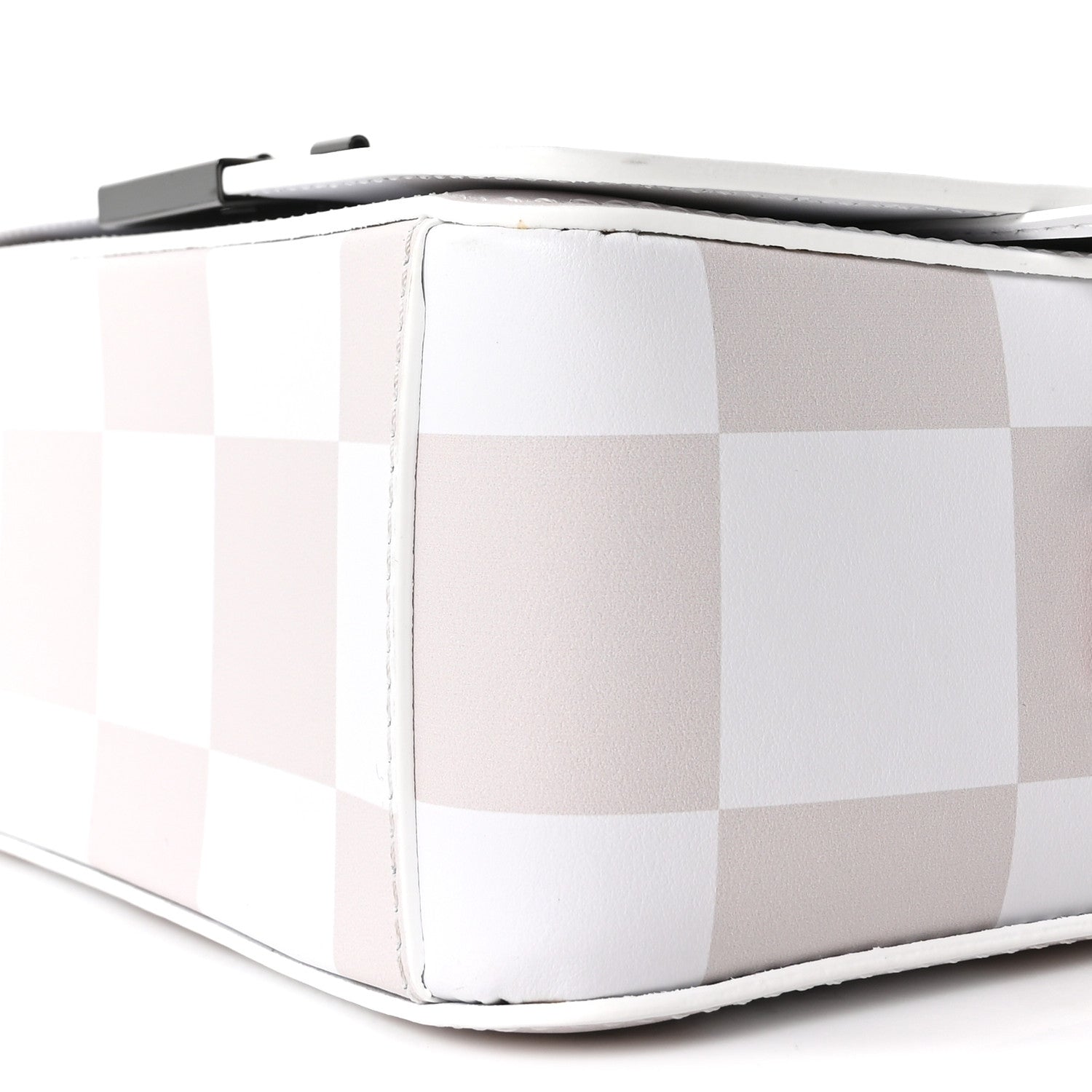 Calfskin Figures of Speech Binder Clip Bag White Beige