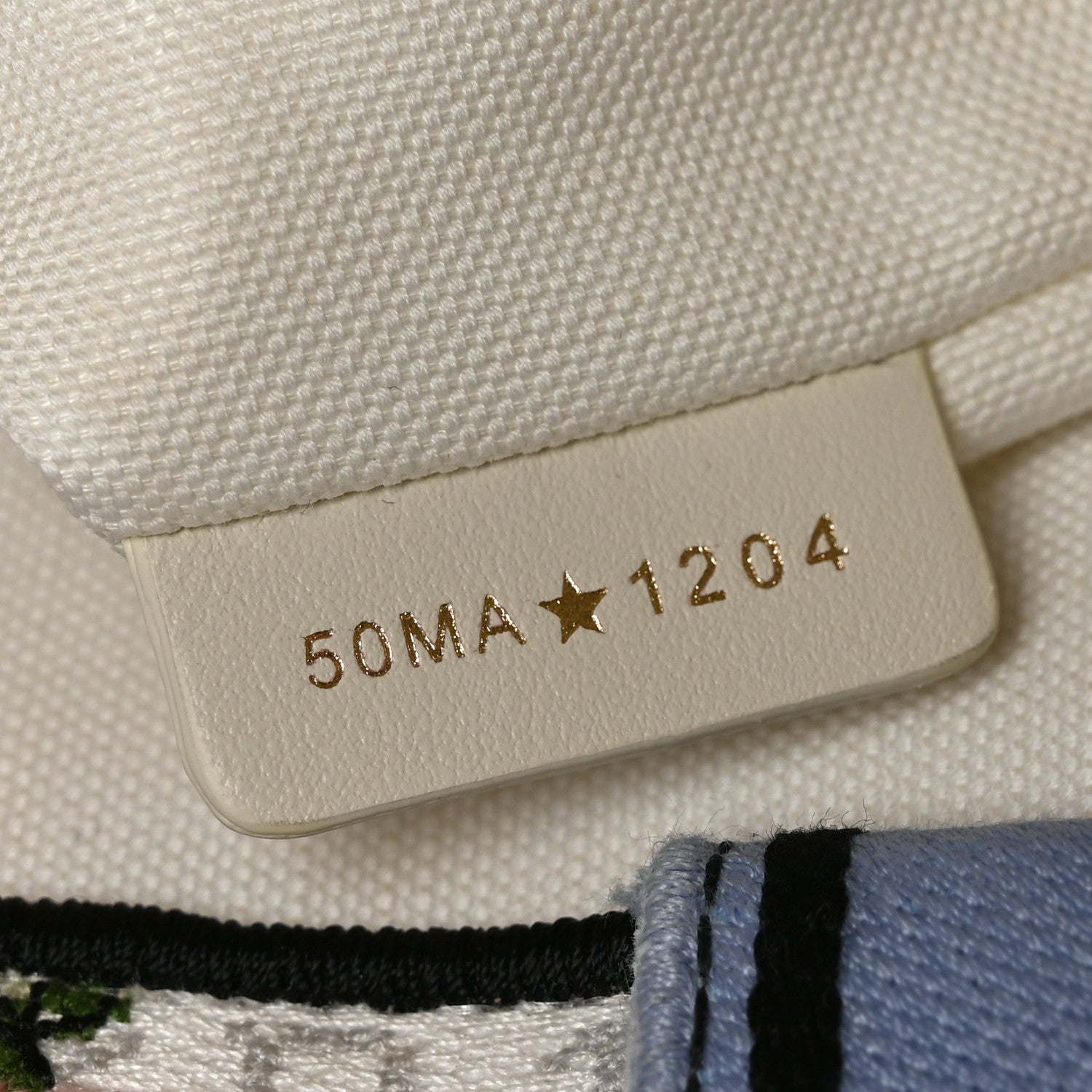 Calfskin Canvas Embroidered Medium Dioramour 47 Passion Book Tote With Strap White Multicolor