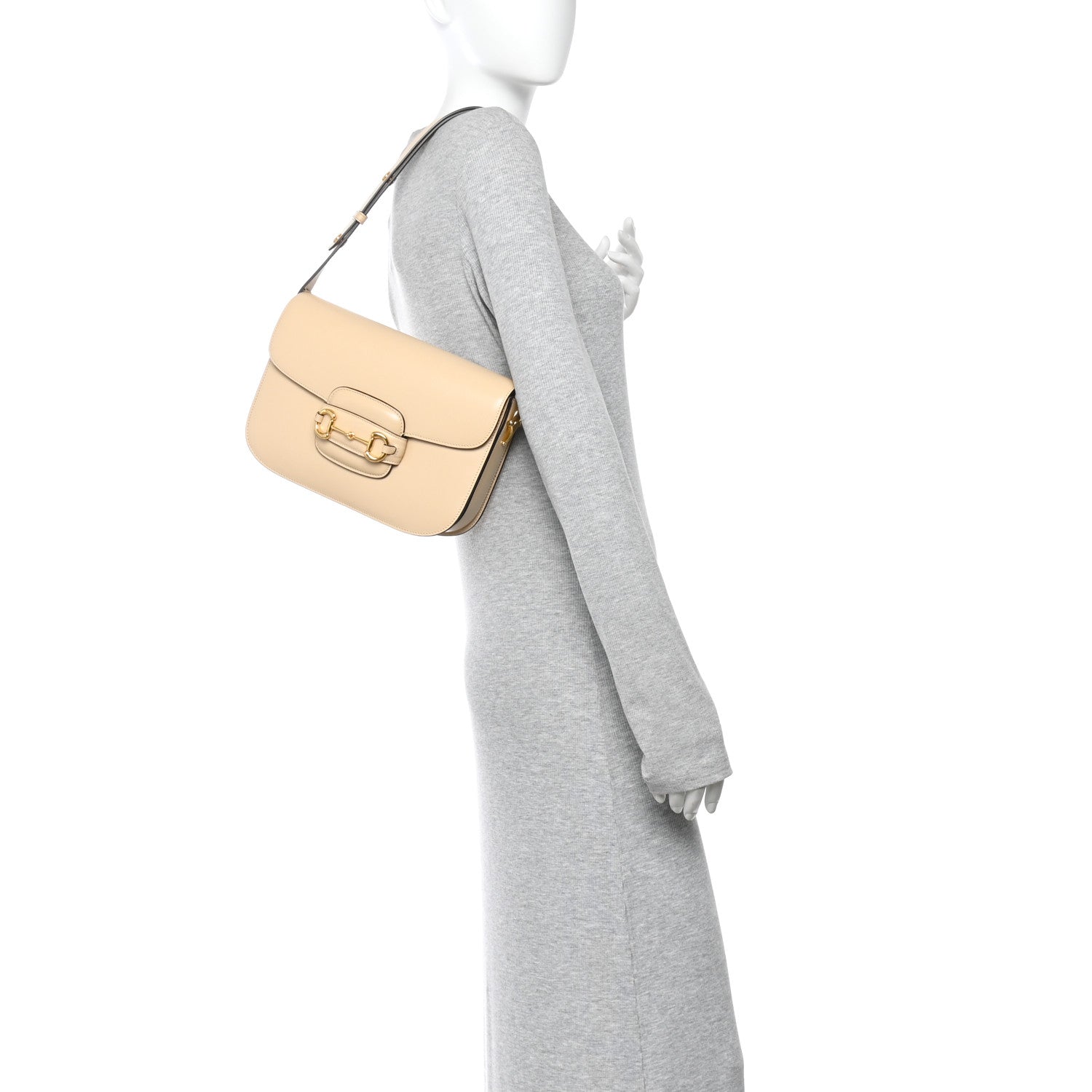 Azalea Calfskin Horsebit 1955 Shoulder Bag Bubble Tea