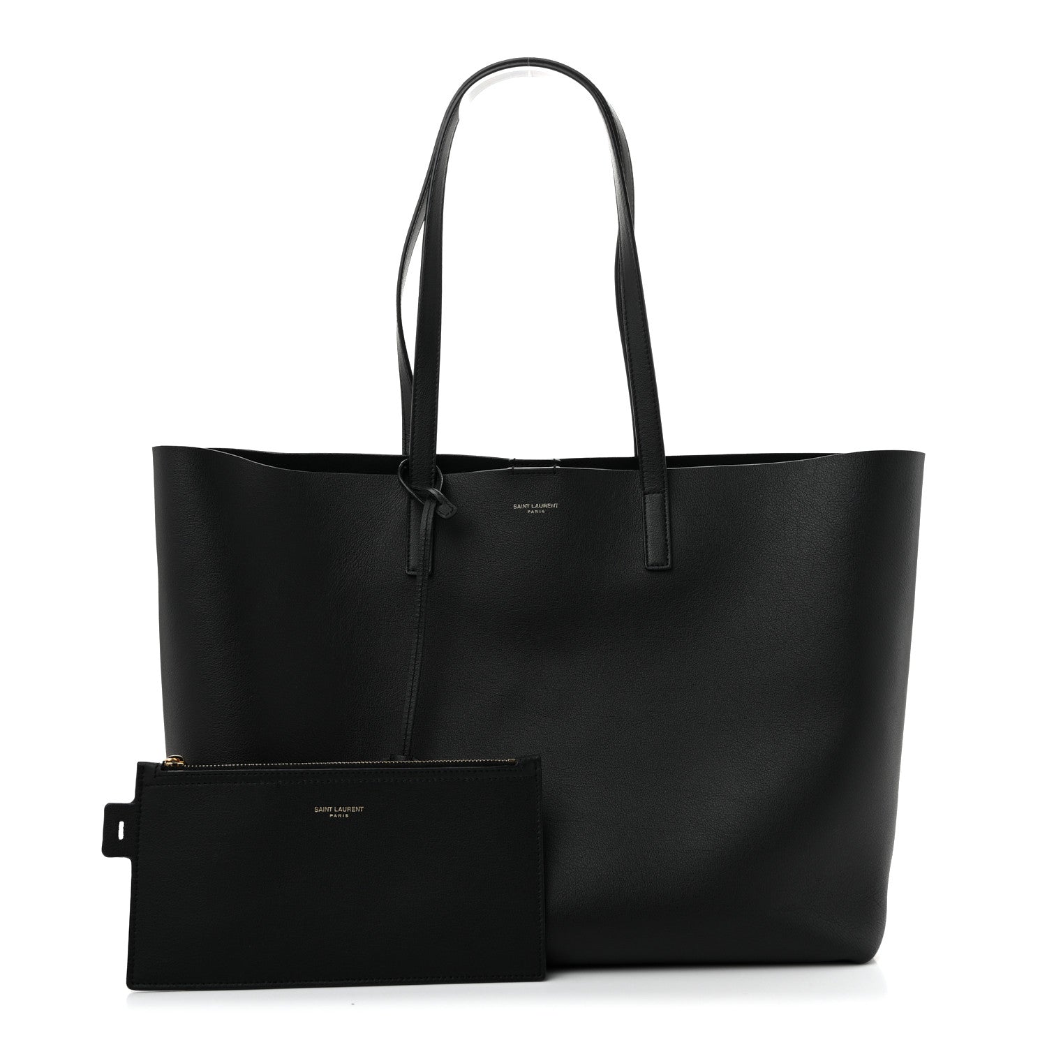 Calfskin Large Shopping Tote Black