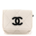 Caviar Quilted Airpods Pro Holder Belt White